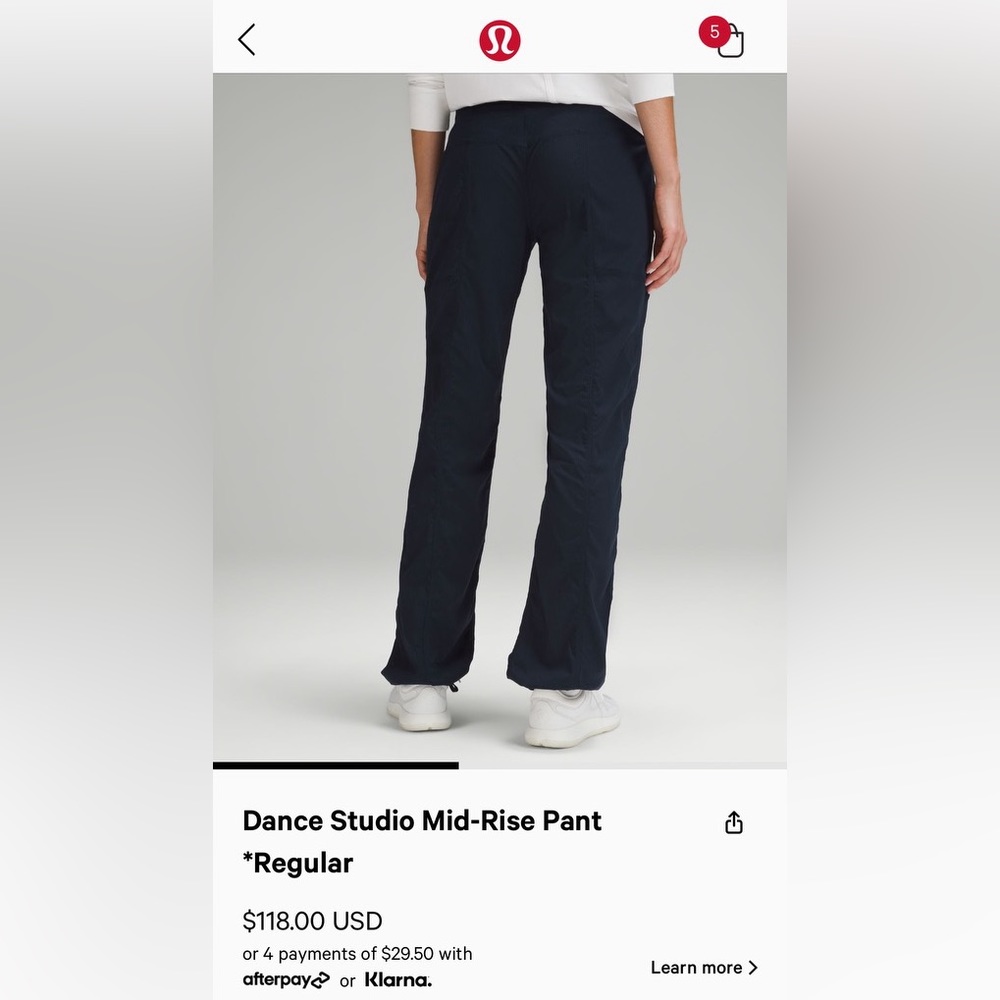 Lululemon | Dance Studio Mid-Rise Pant | true navy | s6